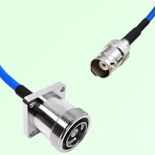 Semi-Flexible Jumper BNC Female to 7/16 DIN Female 4 Hole Flange Mount Semi-Flexible Jumper BNC Female to 7/16 DIN Female 4 Hole Flange Mount