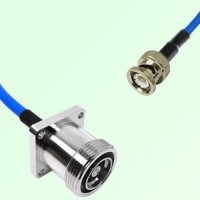 Semi-Flexible Jumper BNC Male to 7/16 DIN Female 4 Hole Flange Mount Semi-Flexible Jumper BNC Male to 7/16 DIN Female 4 Hole Flange Mount