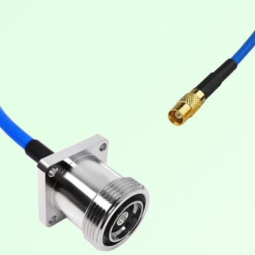 Semi-Flexible Jumper MCX Female to 7/16 DIN Female 4 Hole Flange Mount Semi-Flexible Jumper MCX Female to 7/16 DIN Female 4 Hole Flange Mount