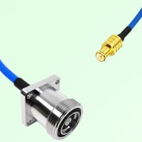 Semi-Flexible Jumper MCX Male to 7/16 DIN Female 4 Hole Flange Mount Semi-Flexible Jumper MCX Male to 7/16 DIN Female 4 Hole Flange Mount
