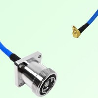 Semi-Flexible Jumper MMCX Male Right Angle to 7/16 DIN Female 4 Hole Semi-Flexible Jumper MMCX Male Right Angle to 7/16 DIN Female 4 Hole