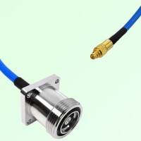 Semi-Flexible Jumper MMCX Male to 7/16 DIN Female 4 Hole Flange Mount Semi-Flexible Jumper MMCX Male to 7/16 DIN Female 4 Hole Flange Mount
