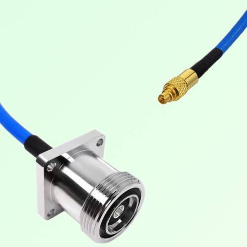Semi-Flexible Jumper MMCX Male to 7/16 DIN Female 4 Hole Flange Mount