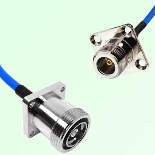 Semi-Flexible Jumper N Female 4 Hole 25x25mm to 7/16 DIN Female 4 Hole Semi-Flexible Jumper N Female 4 Hole 25x25mm to 7/16 DIN Female 4 Hole