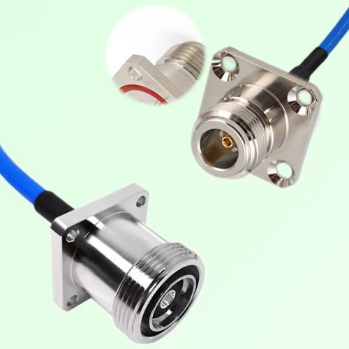 Semi-Flexible Jumper N Female 4 Hole with O-Ring 25mm to 7/16 DIN Female 4 Hole Semi-Flexible Jumper N Female 4 Hole with O-Ring 25mm to 7/16 DIN Female 4 Hole