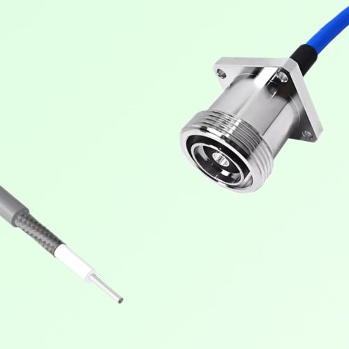 Semi-Flexible Jumper Open-end to 7/16 DIN Female 4 Hole Flange Mount Semi-Flexible Jumper Open-end to 7/16 DIN Female 4 Hole Flange Mount