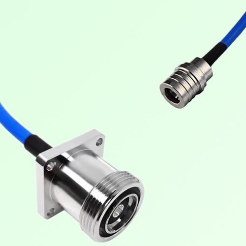 Semi-Flexible Jumper QMA Male to 7/16 DIN Female 4 Hole Flange Mount Semi-Flexible Jumper QMA Male to 7/16 DIN Female 4 Hole Flange Mount