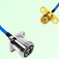 Semi-Flexible Jumper RP SMA Female 2 Hole to 7/16 DIN Female 4 Hole