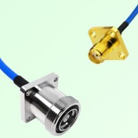 Semi-Flexible Jumper SMA Female 4 Hole 12.7x12.7mm to 7/16 DIN Female 4 Hole Semi-Flexible Jumper SMA Female 4 Hole 12.7x12.7mm to 7/16 DIN Female 4 Hole