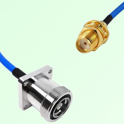 Semi-Flexible Jumper SMA Bulkhead Female to 7/16 DIN Female 4 Hole Flange Mount Semi-Flexible Jumper SMA Bulkhead Female to 7/16 DIN Female 4 Hole Flange Mount