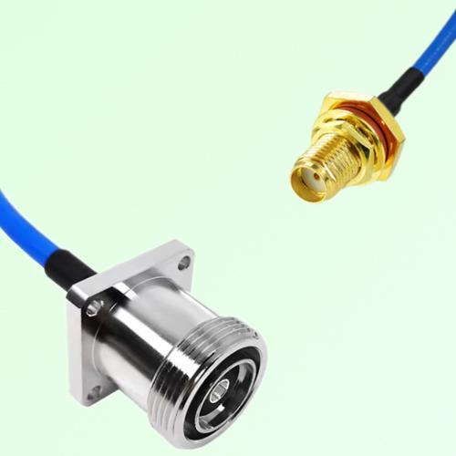 Semi-Flexible Jumper SMA Bulkhead Female with O-Ring to 7/16 DIN Female 4 Hole Semi-Flexible Jumper SMA Bulkhead Female with O-Ring to 7/16 DIN Female 4 Hole