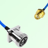 Semi-Flexible Jumper SMA Female to 7/16 DIN Female 4 Hole Flange Mount Semi-Flexible Jumper SMA Female to 7/16 DIN Female 4 Hole Flange Mount