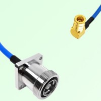 Semi-Flexible Jumper SMB Female Right Angle to 7/16 DIN Female 4 Hole Semi-Flexible Jumper SMB Female Right Angle to 7/16 DIN Female 4 Hole