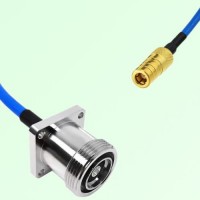 Semi-Flexible Jumper SMB Female to 7/16 DIN Female 4 Hole Flange Mount Semi-Flexible Jumper SMB Female to 7/16 DIN Female 4 Hole Flange Mount