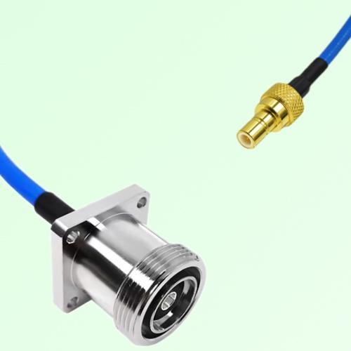 Semi-Flexible Jumper SMB Male to 7/16 DIN Female 4 Hole Flange Mount Semi-Flexible Jumper SMB Male to 7/16 DIN Female 4 Hole Flange Mount