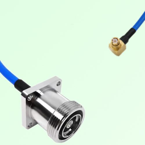 Semi-Flexible Jumper SMP Female Right Angle to 7/16 DIN Female 4 Hole Semi-Flexible Jumper SMP Female Right Angle to 7/16 DIN Female 4 Hole