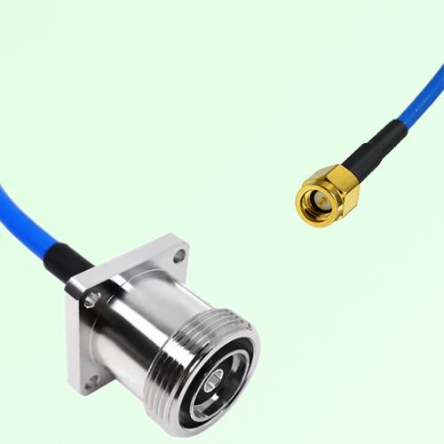 Semi-Flexible Jumper SSMA Male to 7/16 DIN Female 4 Hole Flange Mount