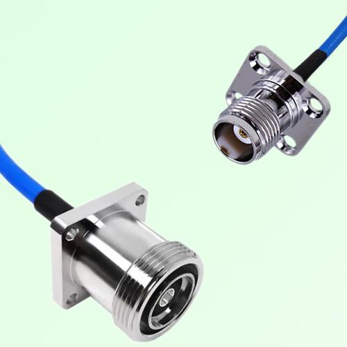 Semi-Flexible Jumper TNC Female 4 Hole 17.5x17.5mm to 7/16 DIN Female 4 Hole Semi-Flexible Jumper TNC Female 4 Hole 17.5x17.5mm to 7/16 DIN Female 4 Hole