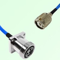 Semi-Flexible Jumper TNC Male to 7/16 DIN Female 4 Hole Flange Mount Semi-Flexible Jumper TNC Male to 7/16 DIN Female 4 Hole Flange Mount