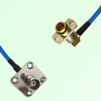 Semi-Flexible Jumper BMA Female Right Angle 2 Hole to BNC Female 4 Hole 25x25mm Semi-Flexible Jumper BMA Female Right Angle 2 Hole to BNC Female 4 Hole 25x25mm