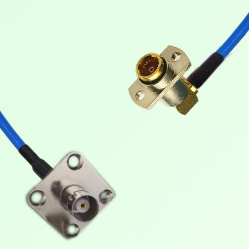Semi-Flexible Jumper BMA Female Right Angle 2 Hole to BNC Female 4 Hole 25x25mm Semi-Flexible Jumper BMA Female Right Angle 2 Hole to BNC Female 4 Hole 25x25mm