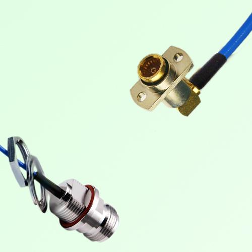 Semi-Flexible BMA Female Right Angle 2 Hole - N Front Mount Bulkhead Female