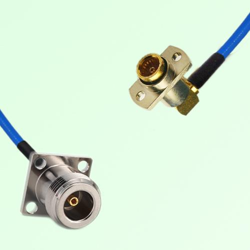 Semi-Flexible Jumper BMA Female Right Angle 2 Hole to N Female 4 Hole 17.5mm Semi-Flexible Jumper BMA Female Right Angle 2 Hole to N Female 4 Hole 17.5mm