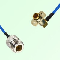 Semi-Flexible Jumper BMA Female Right Angle 2 Hole Flange Mount to N Female Semi-Flexible Jumper BMA Female Right Angle 2 Hole Flange Mount to N Female
