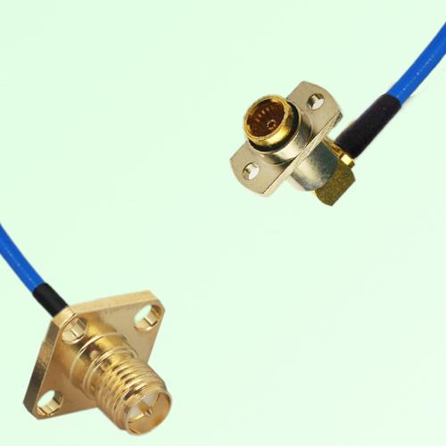 Semi-Flexible BMA Female Right Angle 2 Hole to RP SMA Female 4 Hole 12.7mm Semi-Flexible BMA Female Right Angle 2 Hole to RP SMA Female 4 Hole 12.7mm