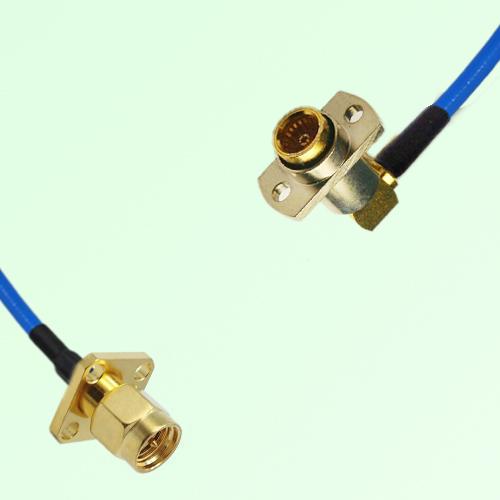 Semi-Flexible Jumper BMA Female Right Angle 2 Hole to SMA Male 4 Hole 12.7mm