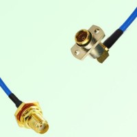 Semi-Flexible BMA Female Right Angle 2 Hole to SMA Bulkhead Female with O-Ring Semi-Flexible BMA Female Right Angle 2 Hole to SMA Bulkhead Female with O-Ring