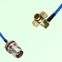 Semi-Flexible BMA Female Right Angle 2 Hole - TNC Front Mount Bulkhead Female