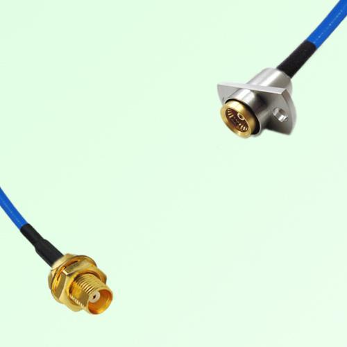 Semi-Flexible Jumper BMA Female 2 Hole Flange Mount to MCX Bulkhead Female Semi-Flexible Jumper BMA Female 2 Hole Flange Mount to MCX Bulkhead Female
