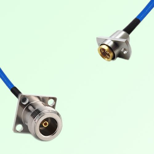Semi-Flexible Jumper BMA Female 2 Hole to N Female 4 Hole 17.5x17.5mm Semi-Flexible Jumper BMA Female 2 Hole to N Female 4 Hole 17.5x17.5mm