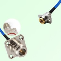 Semi-Flexible Jumper BMA Female 2 Hole to N Female 4 Hole with O-Ring 25x25mm Semi-Flexible Jumper BMA Female 2 Hole to N Female 4 Hole with O-Ring 25x25mm