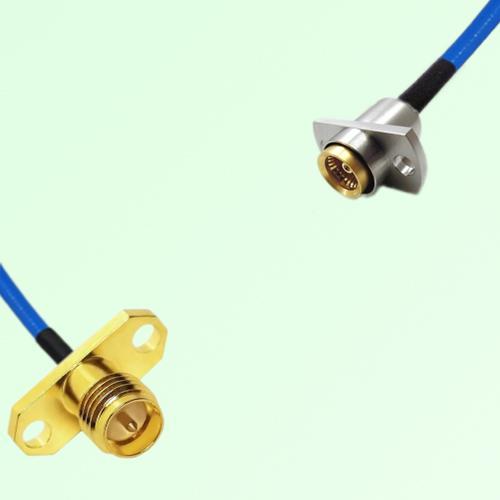 Semi-Flexible Jumper BMA Female 2 Hole to RP SMA Female 2 Hole