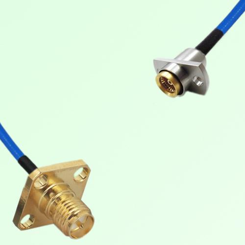 Semi-Flexible Jumper BMA Female 2 Hole to RP SMA Female 4 Hole 12.7x12.7mm