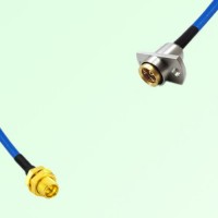 Semi-Flexible Jumper BMA Female 2 Hole Flange Mount to SMP Bulkhead Male Semi-Flexible Jumper BMA Female 2 Hole Flange Mount to SMP Bulkhead Male