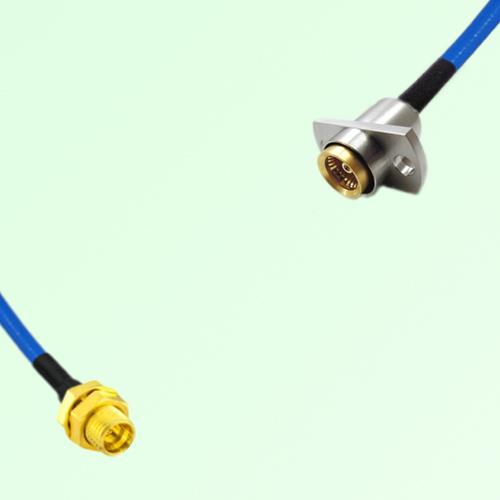 Semi-Flexible Jumper BMA Female 2 Hole Flange Mount to SMP Bulkhead Male Semi-Flexible Jumper BMA Female 2 Hole Flange Mount to SMP Bulkhead Male