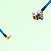 Semi-Flexible Jumper BMA Female 2 Hole Flange Mount to SSMC Male Right Angle Semi-Flexible Jumper BMA Female 2 Hole Flange Mount to SSMC Male Right Angle