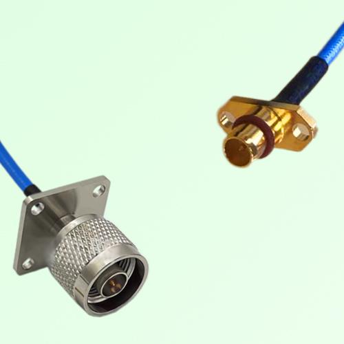 Semi-Flexible Jumper BMA Male 2 Hole to N Male 4 Hole 25x25mm Semi-Flexible Jumper BMA Male 2 Hole to N Male 4 Hole 25x25mm