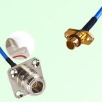 Semi-Flexible Jumper BMA Male 2 Hole to N Female 4 Hole with O-Ring 25x25mm Semi-Flexible Jumper BMA Male 2 Hole to N Female 4 Hole with O-Ring 25x25mm