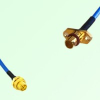 Semi-Flexible Jumper BMA Male 2 Hole Flange Mount to SMP Bulkhead Male Semi-Flexible Jumper BMA Male 2 Hole Flange Mount to SMP Bulkhead Male