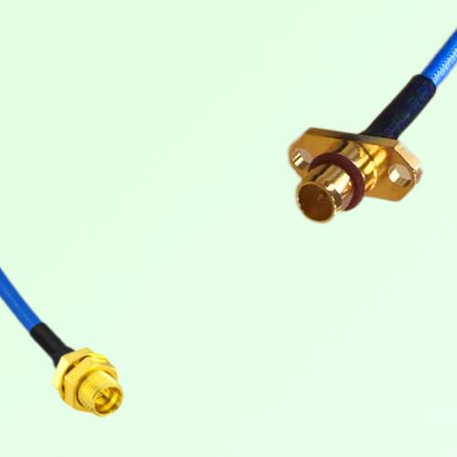 Semi-Flexible Jumper BMA Male 2 Hole Flange Mount to SMP Bulkhead Male Semi-Flexible Jumper BMA Male 2 Hole Flange Mount to SMP Bulkhead Male