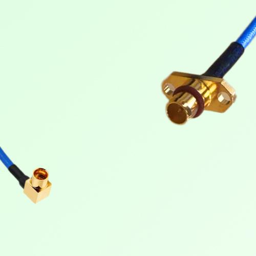 Semi-Flexible Jumper BMA Male 2 Hole Flange Mount to SMP Male Right Angle Semi-Flexible Jumper BMA Male 2 Hole Flange Mount to SMP Male Right Angle