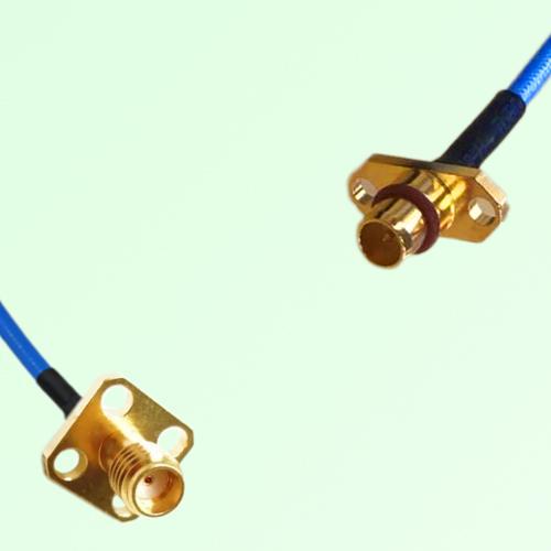 Semi-Flexible Jumper BMA Male 2 Hole to SSMA Female 4 Hole 12.7x12.7mm Semi-Flexible Jumper BMA Male 2 Hole to SSMA Female 4 Hole 12.7x12.7mm