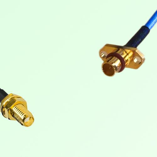 Semi-Flexible Jumper BMA Male 2 Hole Flange Mount to SSMA Bulkhead Female