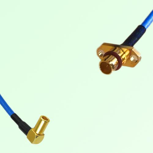 Semi-Flexible Jumper BMA Male 2 Hole Flange Mount to SSMB Female Right Angle