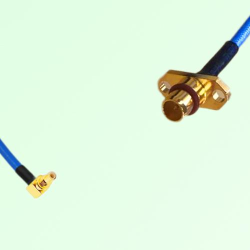 Semi-Flexible Jumper BMA Male 2 Hole Flange Mount to SSMC Male Right Angle Semi-Flexible Jumper BMA Male 2 Hole Flange Mount to SSMC Male Right Angle