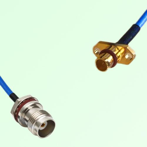 Semi-Flexible BMA Male 2 Hole to TNC Front Mount Bulkhead Female with O-Ring Semi-Flexible BMA Male 2 Hole to TNC Front Mount Bulkhead Female with O-Ring